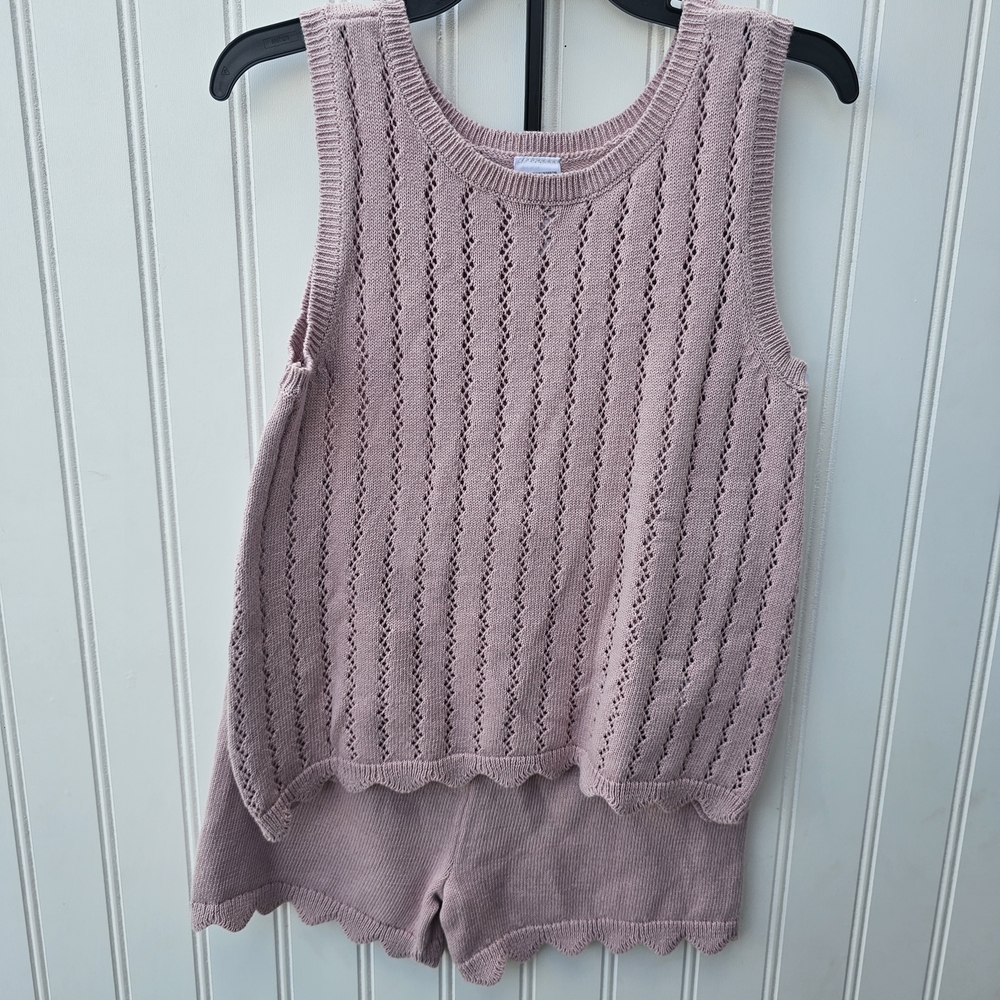 NEW Cartets Pink Knit Tank and Shorts Set 5T - Picture 2 of 4